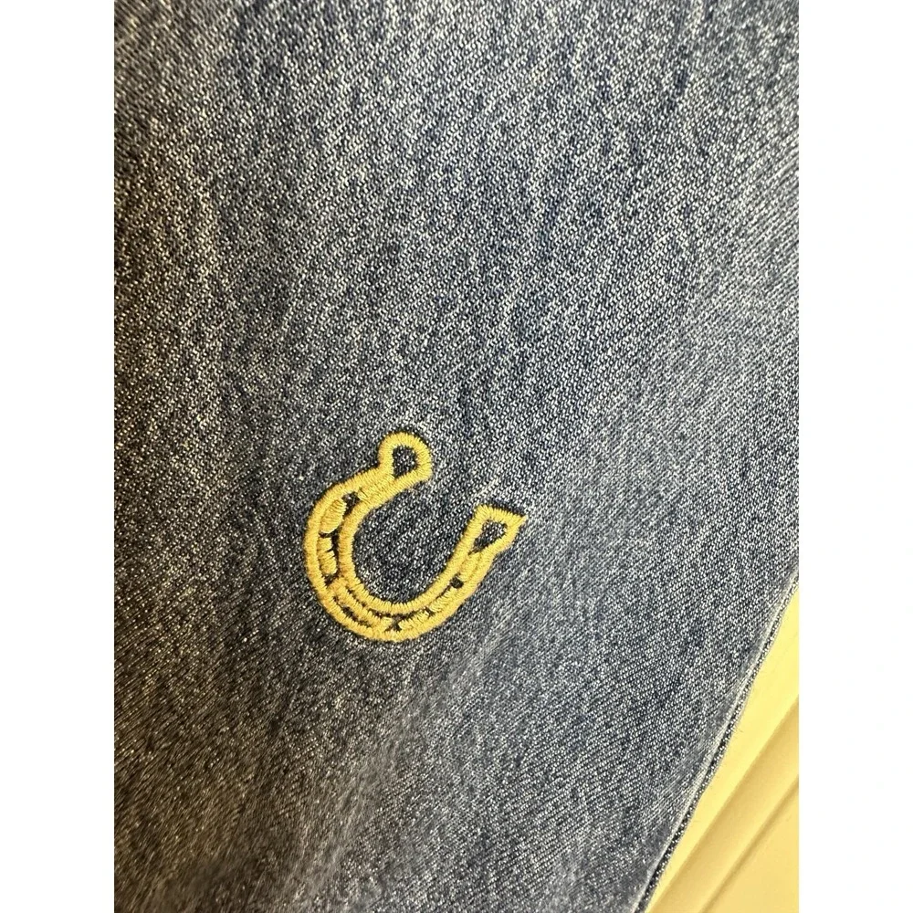 Old Navy Jeans‎ Girls 14 Blue High Rise Baggy Flare Western Horse Cowgirl Rodeo